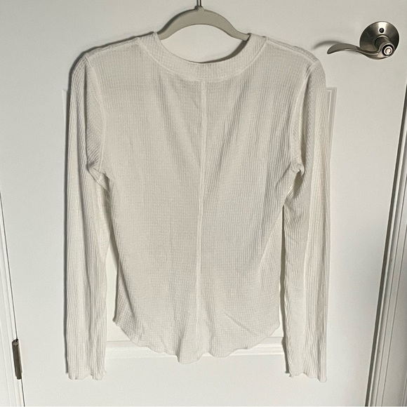 Free People Cream Going Places Snaps Waffle Knit Cardigan Sweater - 35604 - Picture 9 of 16